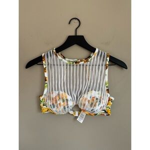 NWOT ONIA Alex Bikini Top in Eden Floral